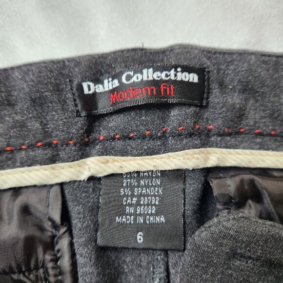 Dalia Collection Dark Gray Modern Fit Slim Ankle Trousers - Picture 5 of 7